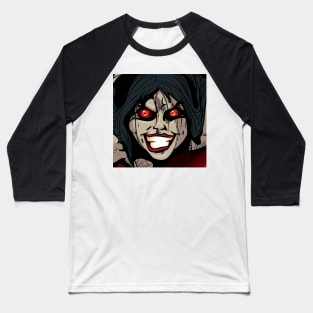 Creepy Lady Baseball T-Shirt